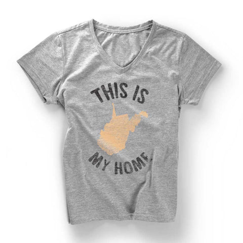West Virginia My Home V-Neck